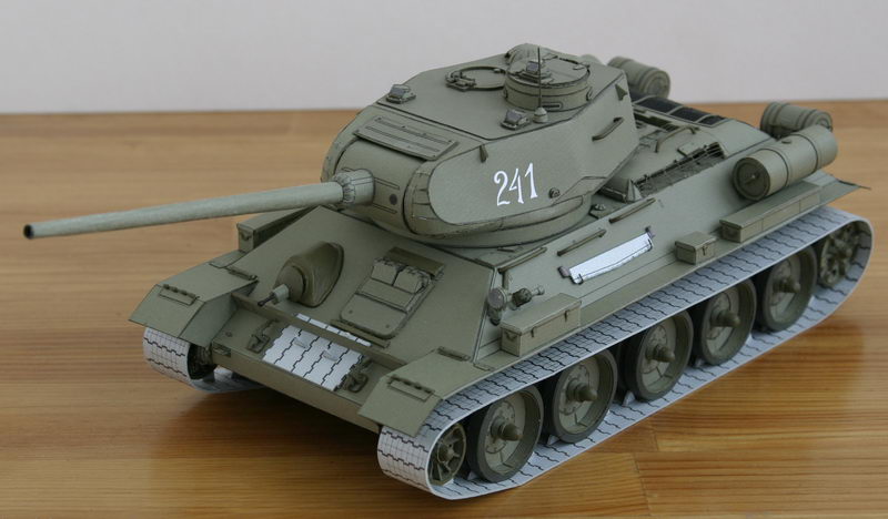 Танк Т-34 из бумаги - схемы для склеивания