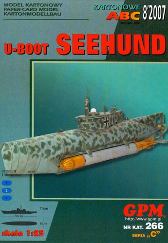 Диверсионная подводная лодка Seehund (морской котик)